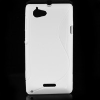 Силиконов гръб ТПУ S-Case за Sony Xperia L S36h бял